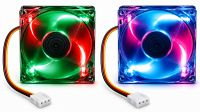 Ventilador com duas cores de luz