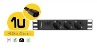 Regleta Alimentación 10" - 1U 10A para SAI - SFO C14 M  Negro 2m