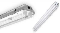 Armadura estanca IP65 Tubo LED T8 2 x 1200mm Conex 1