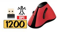 Ratón óptico wireless 2.4GHz ergonómico 1200dpi