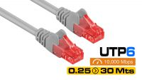 Cabos de rede UTP Cat. 6 cinzentos