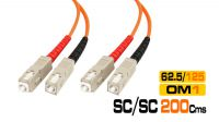 Cable de fibra óptica duplex 62.5/125 - SC/SC 2m