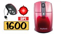 Mini ratón óptico USB Keysonic KSM-1000 UTM Rojo