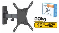 Suporte LCD parede braço inclinável 13" a 42" 20Kg preto