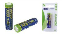 Batería / Pila recargable 3.7V Lithium-ion 18650 3000mAh (polos lisos) Litio