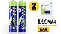 Pila AAA Energenie recargable Ni-MH 1.2V 1000mAh (2unid.)
