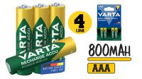 Pila AAA Varta recargable Ni-MH 800mAh blister (4unid.)