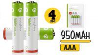 Pila AAA Nedis recargable 950mAh Ni-MH en blister (4unid.)