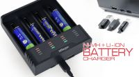 Cargador de pilas AA/AAA Ni-MH, con USB p/ Powerbank, LCD Energenie