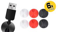 Organizador para cables en goma adherente (6unid)