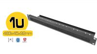 Panel frontal 19" guía cables 1U con cepillo negro