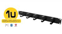 Panel frontal Phasak 19" guia cables 1U negro metálico