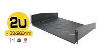 Bandeja 2U fija negra