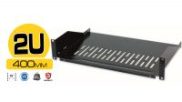 Bandeja Fija para Rack 19" 2U 400mm negra