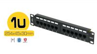 Panel de transferencia 10" Cat.6 UTP 12 puertos negro