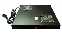 Conjunto de ventilación con termostato 1U Negro