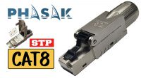 Conector Phasak Cat. 8 Toolless STP - RJ45, Macho, Blindado, sin Herramientas