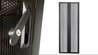 Puerta doble perforada para Rack 19" Phasak Pro 800 Negra
