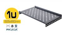 Bandeja 1U fija para rack Phasak 1000 en negro