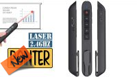 Ponteiro apresentação Laser Wireless  5 botões preto 50 m.