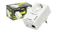 Adaptador Powerline con toma Schuko Ethernet 200Mbps PLC