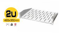 Bandeja perforada para rack 19" 2U gris