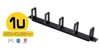 Organizador de cables 19" 1U negro