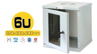 Armario mural 10" 6U 300mm gris