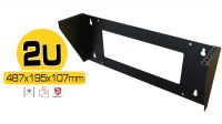 Mural abierto vertical 19" 2U (487.5 x 195.4 x 106.5mm) negro