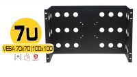 Soporte VESA 100x100 Universal para Montaje en Rack 19" - 7U, Negro