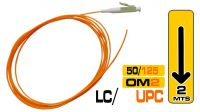 Cable de fibra óptica MM OM2 50/125 LC/UPC sin terminación 0.9mm LSZH 2m
