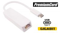 Adaptador USB 3.1 a Ethernet RJ45 Gigabit 20cm blanco