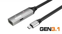 Cable alargador USB 3.0 Tipo C Macho a USB 3.1 C Hembra Gen1 15m