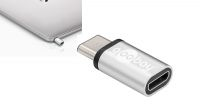 Adaptador USB 3.1 Macho a Micro B Hembra Gris