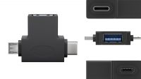 Adaptador USB Micro B 2.0  Macho - USB C Macho - USB 3.0 Hembra