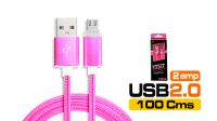 Cable USB a micro USB de datos y carga 2A 1m