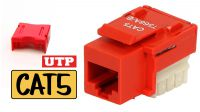 Conector UTP RJ45 Cat.5E Rojo