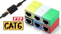 Adaptador en línea RJ45 1:1 Negro FTP Cat6