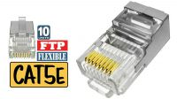 Conector RJ 45 Cat.5 FTP para cable flexible
