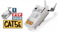 Conector RJ 45 Cat. 5 FTP cable sólido con pinza