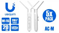 Conjunto de 5 puntos de acceso Unifi Mesh 2.4GHz UAP-AC-M 300Mbps/5GHz 877Mbps 802.11ac