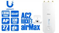 AP Ubiquiti Rocket 2 AC airMAX/airPrism 2.4GHz 330Mbps 2xRPSMA 1xGPS