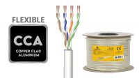 Bobina cable UTP Cat. 5E CCA Gris