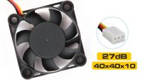 Ventilador sleeve 40mm x 40mm x 10mm , 12V, cable 70mm